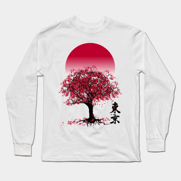 Tokyo 2021 | Sakura Blossom | Cherry Blossom Long Sleeve T-Shirt by VISUALUV